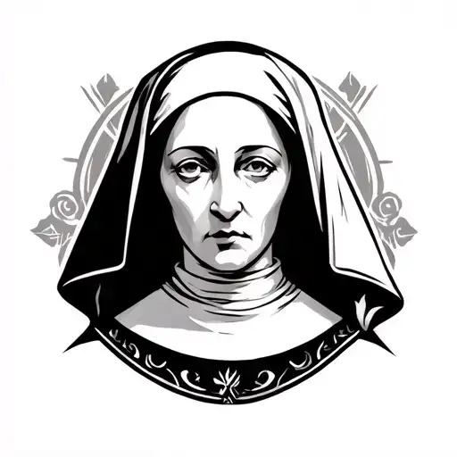 Nun tattoo design idea