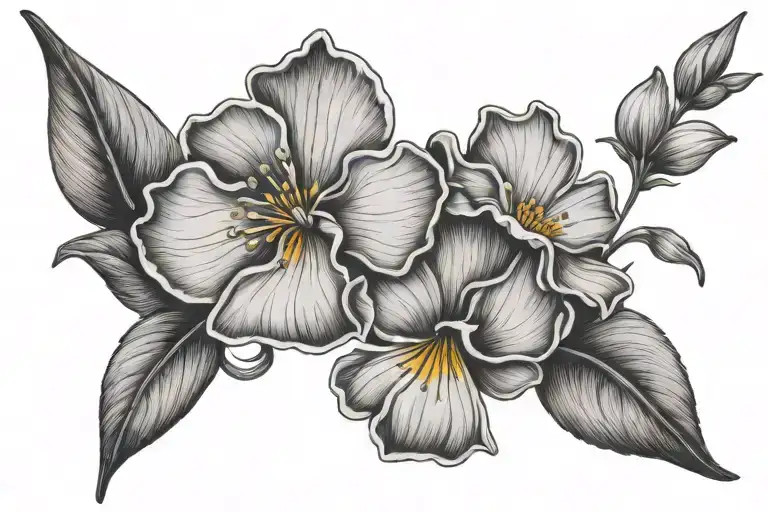 Sweet Pea And Daisy tattoo design idea
