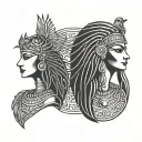 Cleopatra and the goddess Isis tattoo sigils symbols  tattoo design idea