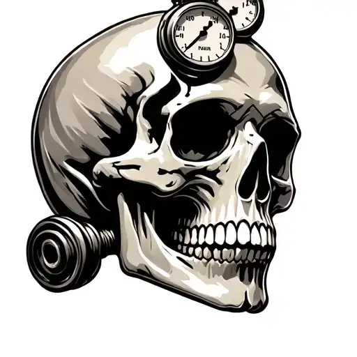 gauges skull hvac tattoo design idea