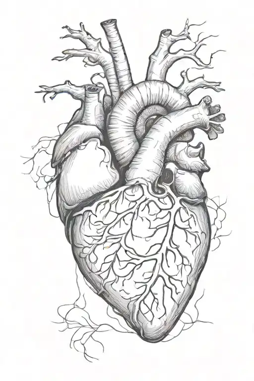 realistic heart tattoo tattoo design idea