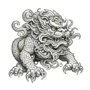 Foo Dog tattoo design idea