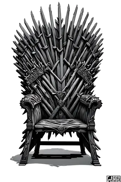 Iron Throne Folding chairs facing tattoo design idea