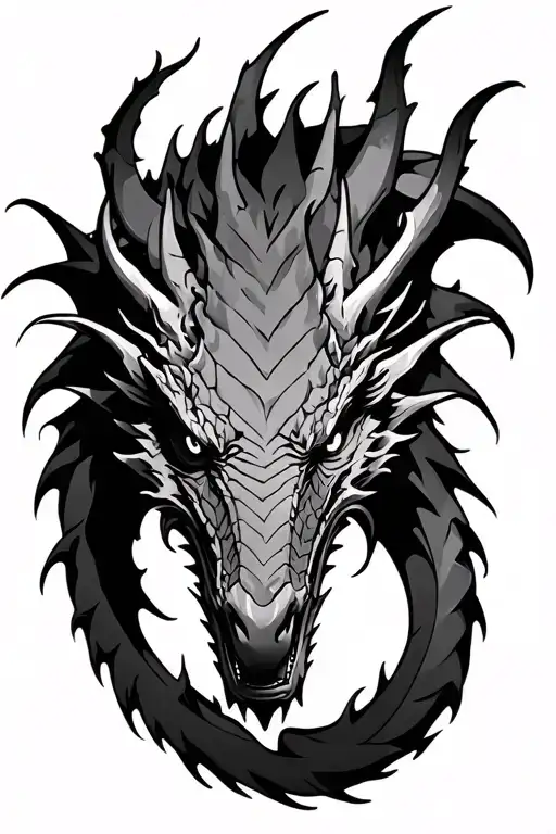dragon head tattoo tattoo design idea