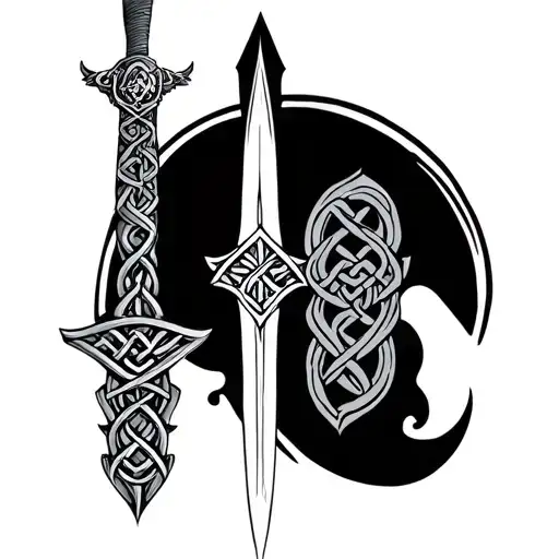 Celtic Dagger tattoo design idea