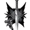 Celtic Dagger tattoo design idea