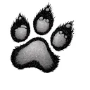 paw print on butthole tattoo design idea