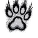 paw print on butthole tattoo design idea