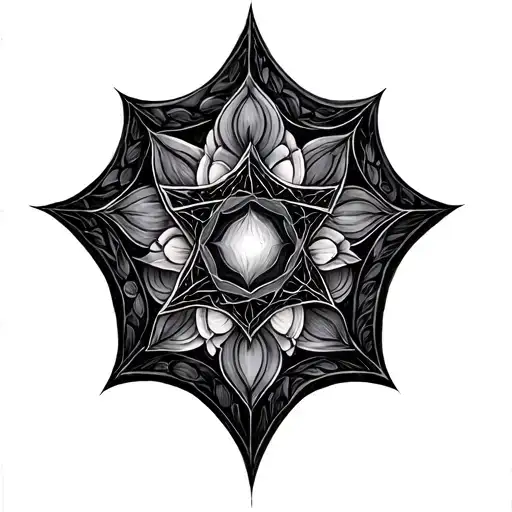 hexagram 6 tips tattoo design idea