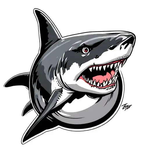 The thrasher shark  tattoo design idea