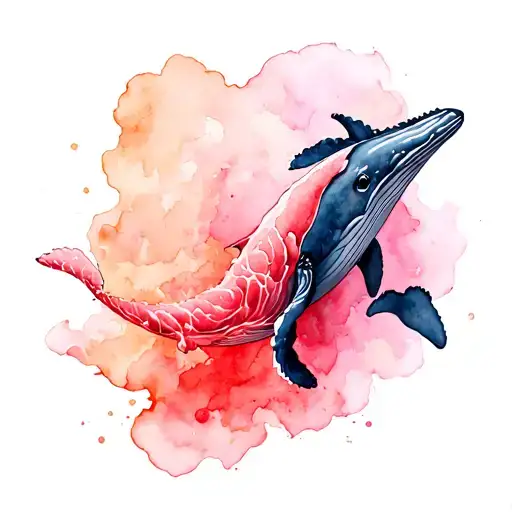 whale meat tattoo design idea