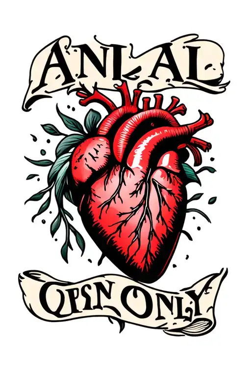 "Anal Only" Heart tattoo design idea