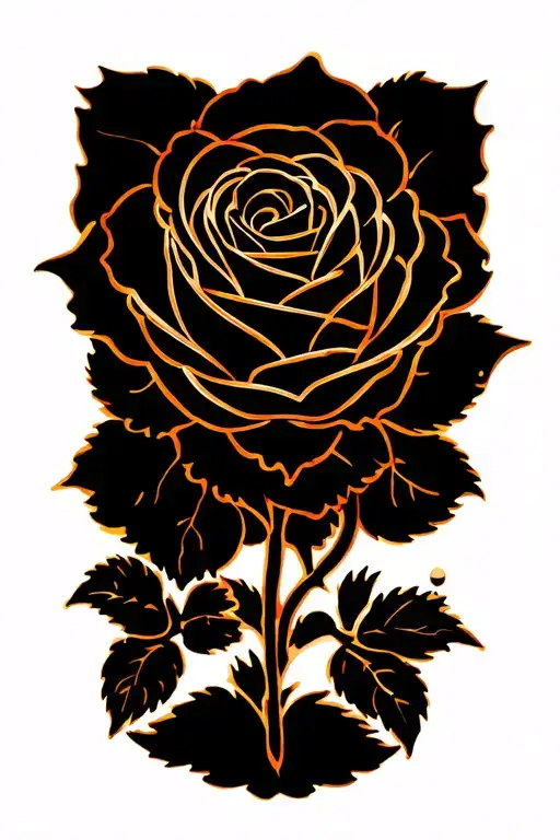 batik with rose surrounded and it has lining pattern of batik with unique symbols tattoo design idea
