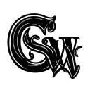 the initials c, s, and w all intertwined in cursive tattoo design idea