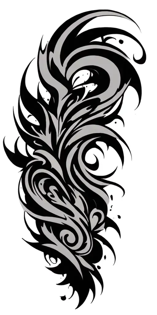 neo tribal patterns, cyber sigilism style tattoo tattoo design idea