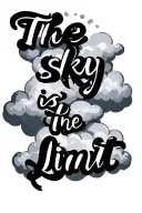 "The sky is the limit" cloud background tattoo design idea