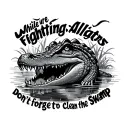 spine tattoo that says while you're fighting alligators don't forget to clean the swamp tattoo design idea