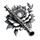 Flute tattoo design idea