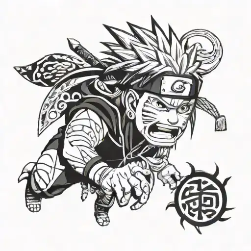 Kakuzu Naruto character tattoo design idea