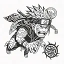 Kakuzu Naruto character tattoo design idea