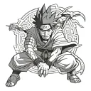 Kakuzu Naruto character tattoo design idea