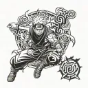 Kakuzu Naruto character tattoo design idea