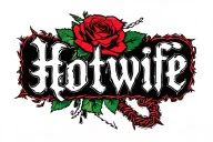 "Hotwife" barb wire tattoo design idea