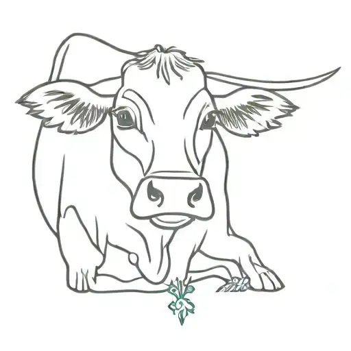 cow and basque cross tattoo design idea