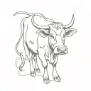 cow and basque cross tattoo design idea