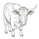 cow and basque cross tattoo design idea