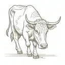 cow and basque cross tattoo design idea