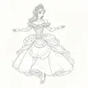 cinderella tattoo design idea