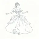 cinderella tattoo design idea