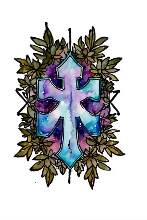 Lucky and Orthodox Cross tattoo design idea