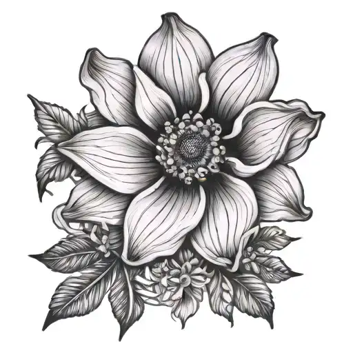 anemone star heaven tattoo design idea