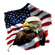 Bald Eagle and the American Flag tattoo design idea