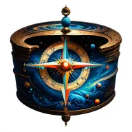 astral compass tattoo design idea