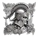 Roman centurion tattoo design idea