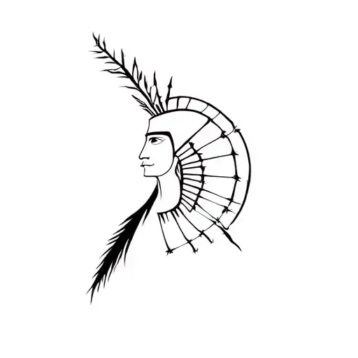 Mapuche warrior tattoo design idea