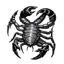 zodiak scorpio virgo aquarius sign combined tattoo design idea