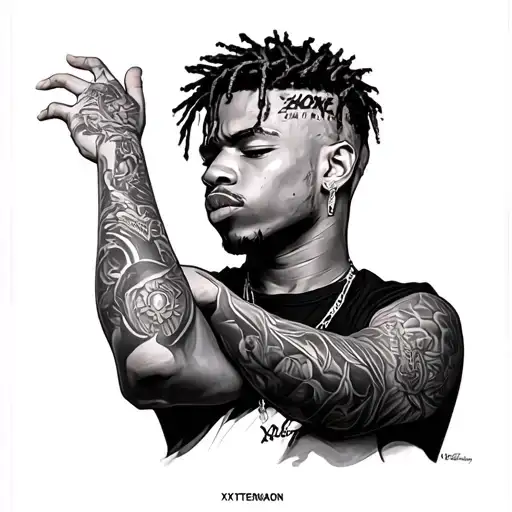xxxtentacion full arm tattoo tattoo design idea