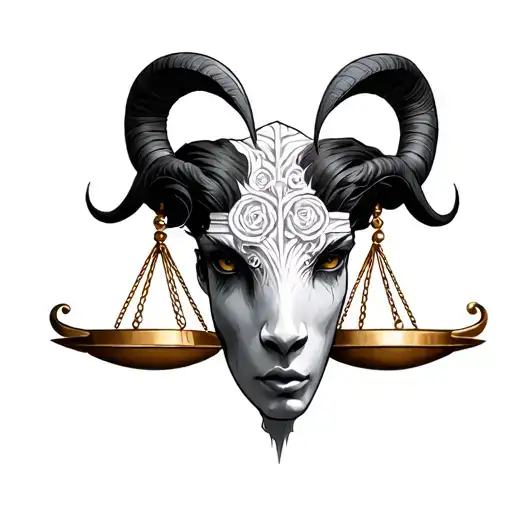 Libra Aries tattoo design idea