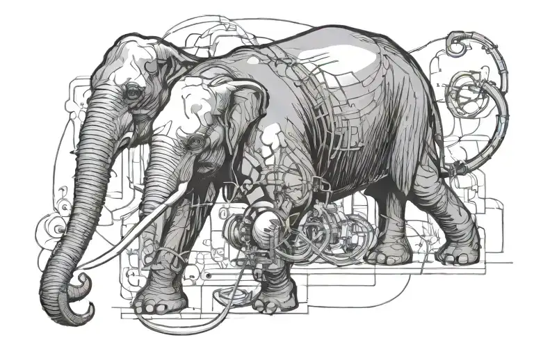 thomas edison electrocuting an elephant tattoo design idea