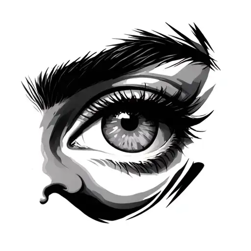 Above Eyebrow tattoo design idea