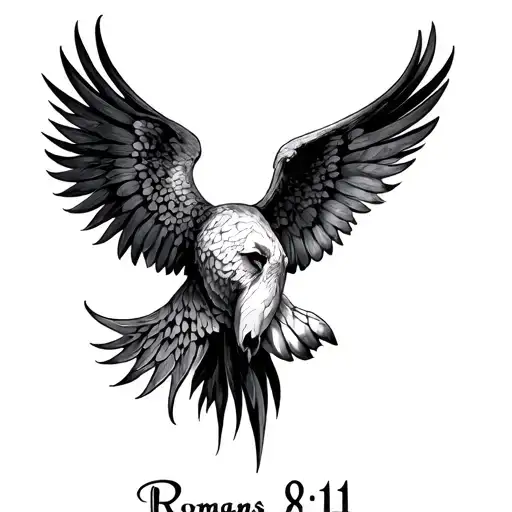 Romans 8:11 tattoo design idea
