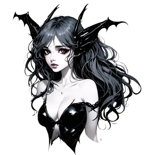 Anime Succubus tattoo design idea