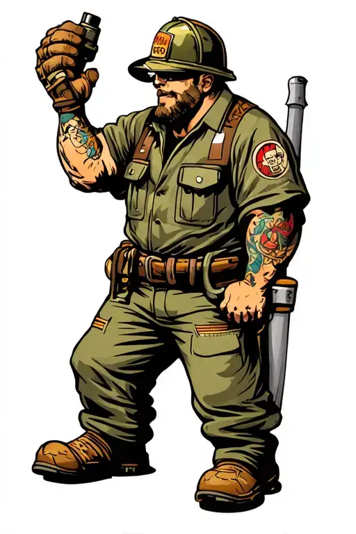 Lineman tattoo design idea