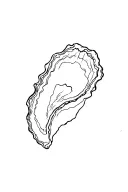 oyster shell tattoo design idea