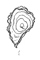 oyster shell tattoo design idea