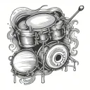 percussion tattoo design idea